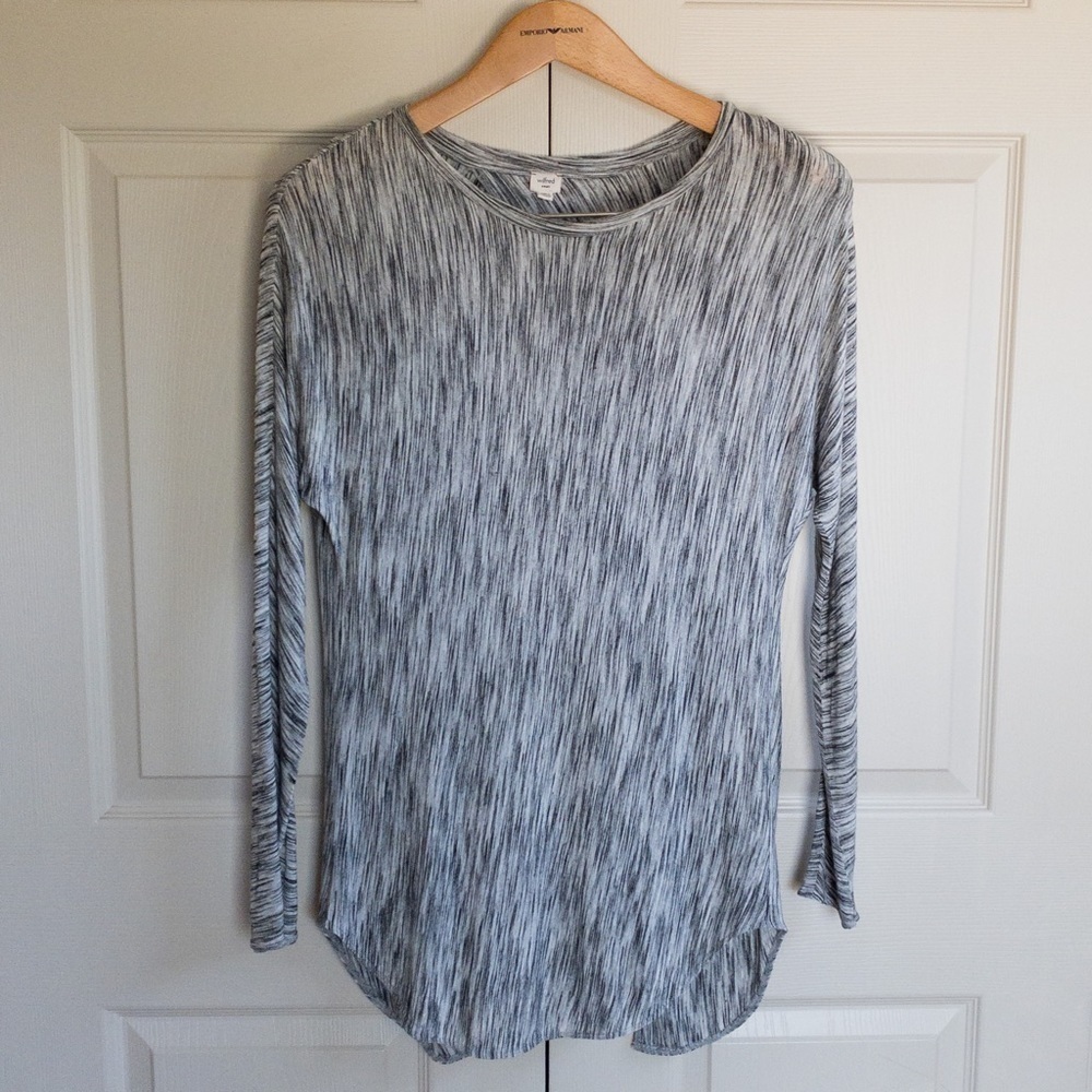 Wilfred Dolman Long Sleeve Crewneck Heathered Open Cross Back Tunic Size Small